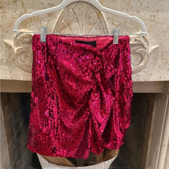 Pinko Sparkling Fuchsia Mini Skirt